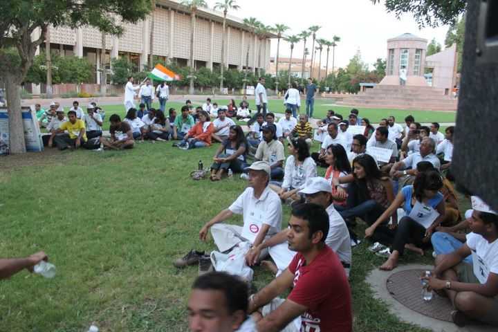 भ्रष्ट्राचारविरोधी आंदोलनाला पाठिंबादर्शक मेळावा - टेम्पी, अ‍ॅरिझोना