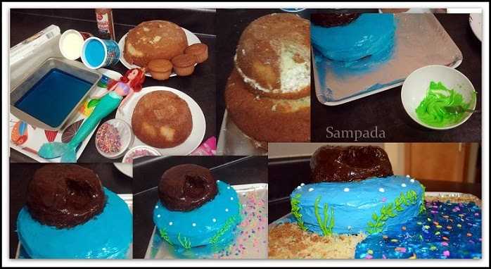 मरमेड केक 