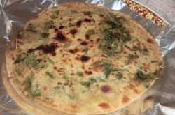 हरे लहसुन का पराठा