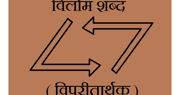 विलोम या विपरीतार्थक Antonyms In Hindi