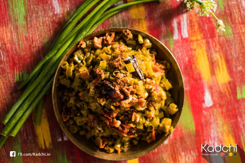 ପିଆଜ ଶାଗ - Authentic Oriya Style Piaja Saga Recipe