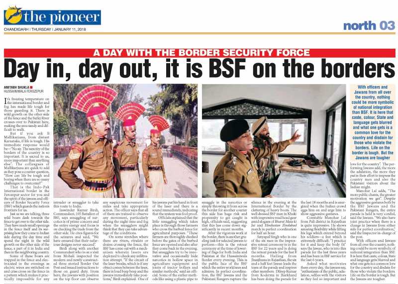  Day In, Day Out, It Is BSF On The Borders 