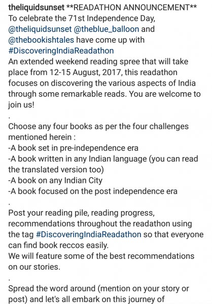#DiscoverIndiaReadathon-Join The Movement