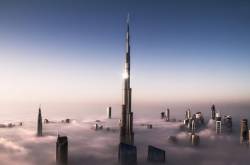  Dubai Cityscape above clouds