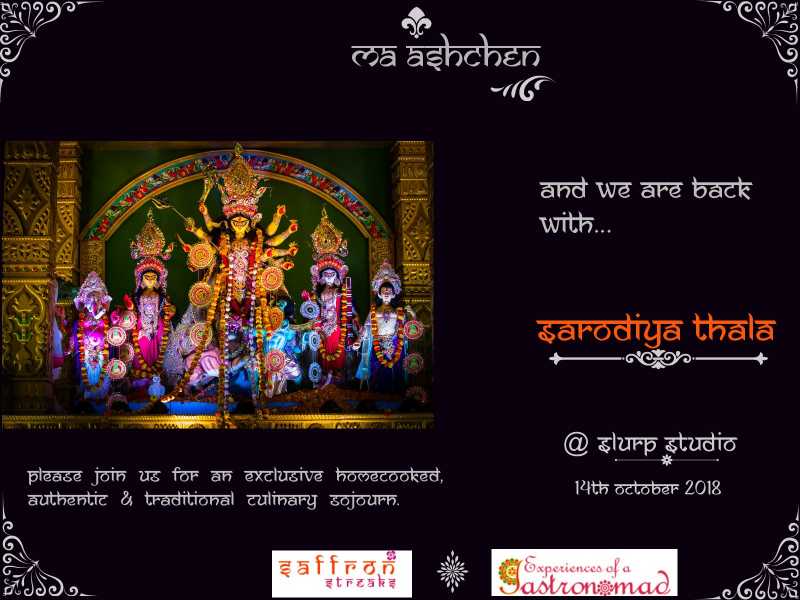 {Event Announcement } Sarodiya Utsav Bengali Pop Up Lunch Food Event At Bangalore