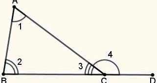 त्रिभुज का बहिष्कोण (Exterior Angle Of A Triangle)