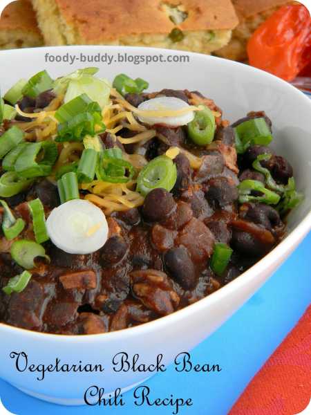 Foody - Buddy: Vegetarian Black Bean Chili Recipe | Easy Bean Chili Recipe