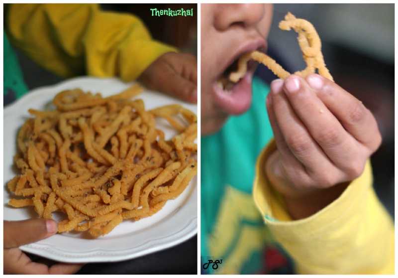 "Happy Deepavali To All" - Enjoy Thenkuzhal - A Savoury Snack