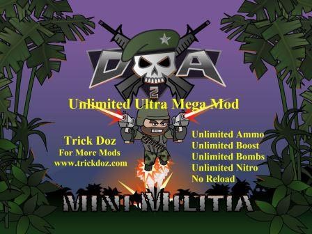  Mini Militia Mod V2.2.61 ULTRA God MOD Pro Pack | Updated