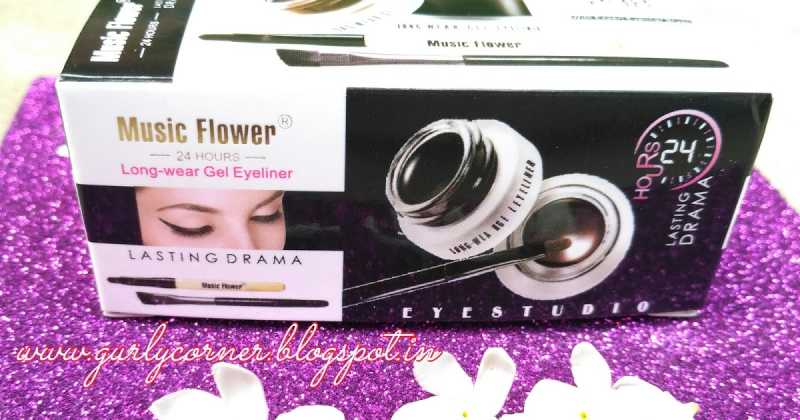 ||Music Flower Long Wear Gel Eyeliner Review|| ||Affordable Gel Eyeliner Available In India||