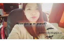 \"Never give up on yourself\"