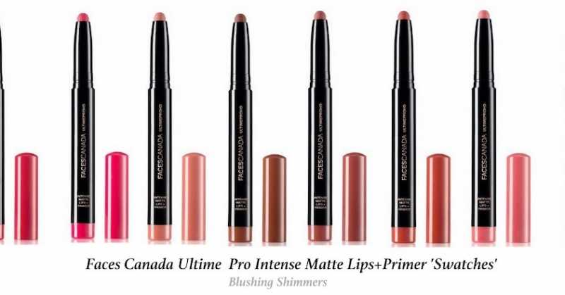 *New* Faces Canada Ultime Pro Intense Matte Lips + Primer Swatches