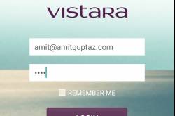 \"Remember to Forgot\" on Login Screen -Vistara Mobile App - Amit Gupta