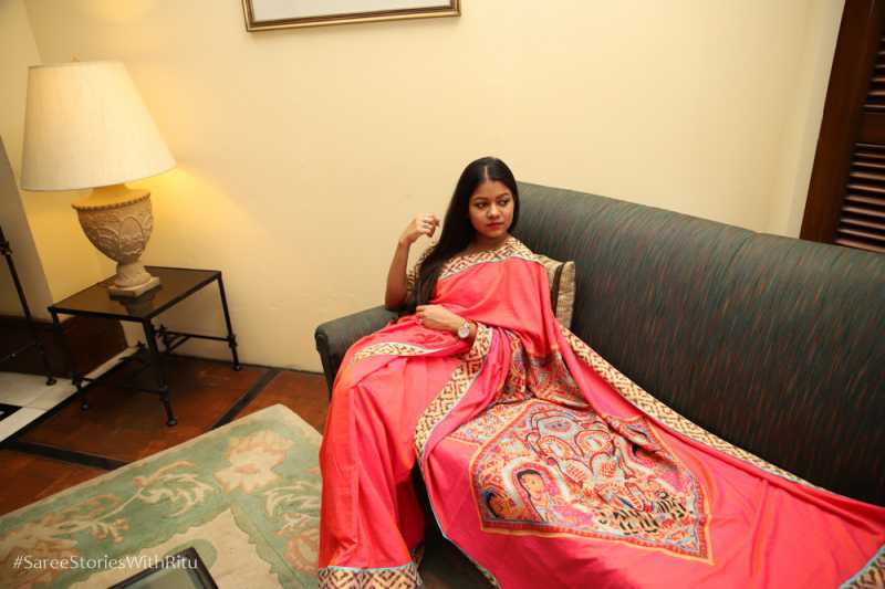 #SareeStoriesWithRitu- Madhubani Saree | The Indian Beauty Blog