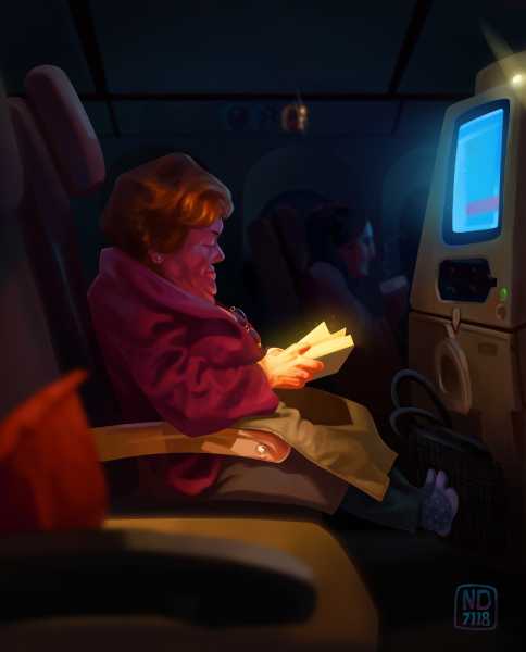 "The Reader " Starting My New Year New Illustration. Co-passenger :) 