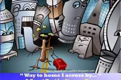 ‘’Way to home I across by…’\