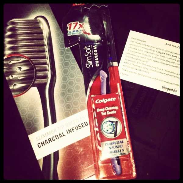 #WhatTheBlack Curtain Raises : Colgate Slim Soft Charcoal Toothbrush