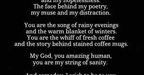 "You" From My Debut Poetry Collection 4 AM Conversations