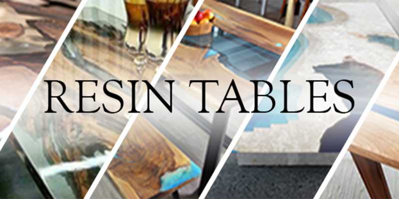10 Epoxy Resin And Wood River Table For Sale