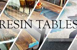 10 epoxy resin and wood river table for sale