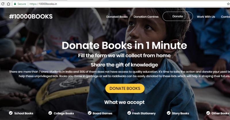 10000books.in  - Donate Your Kid