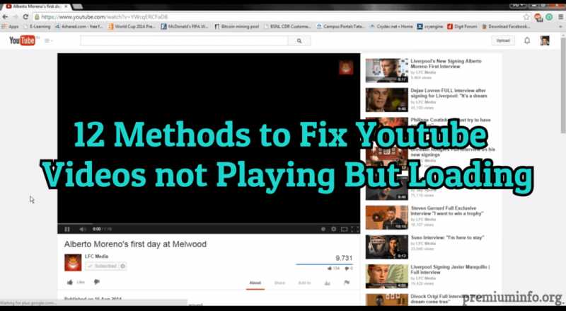 12 Best Methods To Fix Youtube Videos Loading But Not Playing Error - PremiumInfo