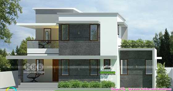 1300 Sq-ft 3 BHK Sober Colored Home