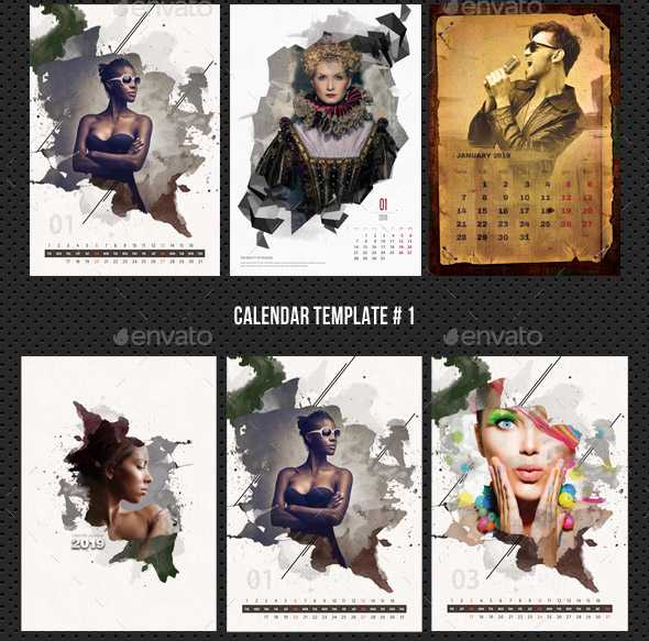 17 Stunned InDesign Calendar Templates