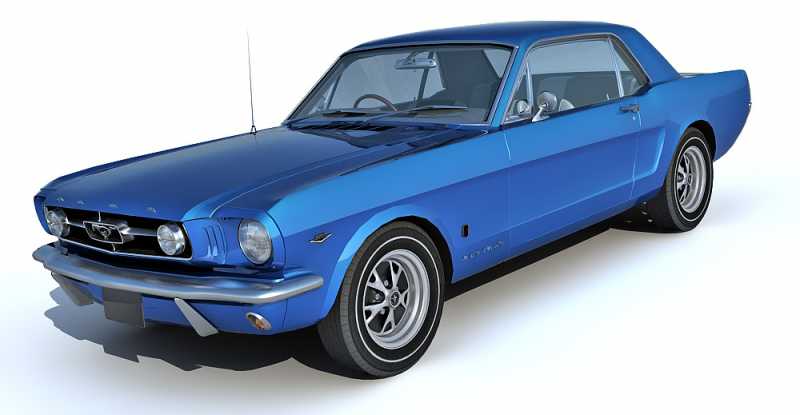 1965 Ford Mustang 3d Model