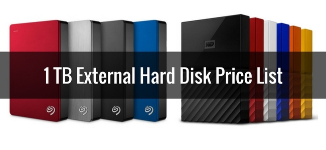 1TB External Hard Disk Price List In India 2018 | Brands & Prices