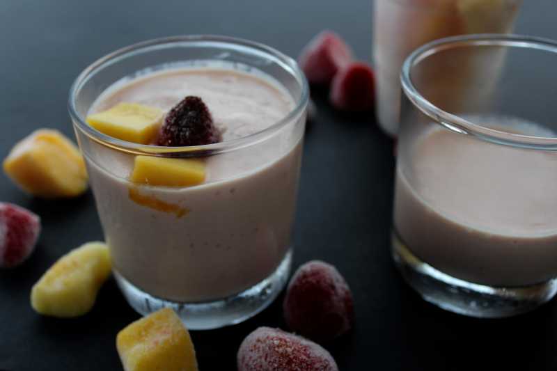 2 Ingredient Mango Yogurt Smoothie - The Food Samaritan