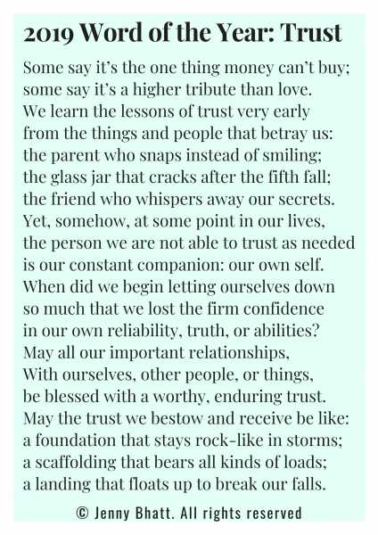 2019 Word Of The Year: Trust