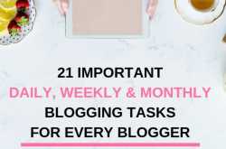 21 Critical Blogging Tasks Every Blogger Must Do For a Healthy Blog