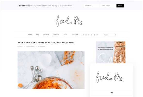 22 Best Food WordPress Themes Recipe/Food Websites के लिए