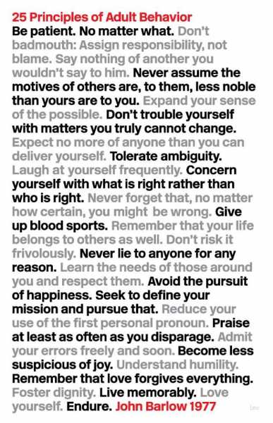 25 Principles Of Adult Behaviour - Art By Aarohi