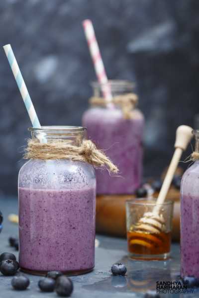 4 Ingredients Vegan Blueberry Smoothie Recipe | Blueberry Smoothie