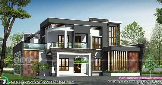 4 Bedroom Contemporary House In 4391 Sq-ft