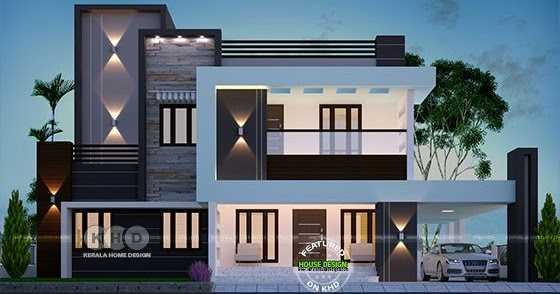 4 Bedroom Modern Flat Roof Home Plan 3810 Square Feet