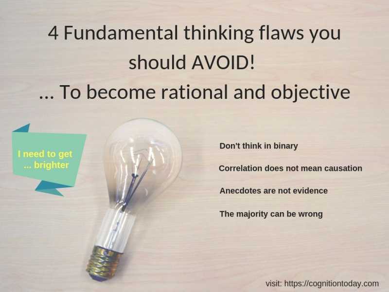 4 Thinking Flaws You Should Avoid To Become More Objective And Rational | Cognition Today