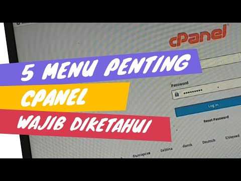 5 Menu Penting Di CPANEL Wajib Diketahui