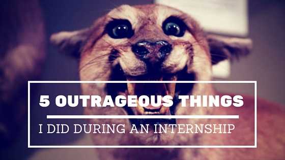 5 Outrageous Things I Did During An Internship