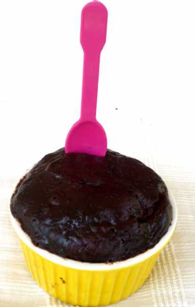 5 Minute Microwave Chocolate Cake With Nutella, In A Cup