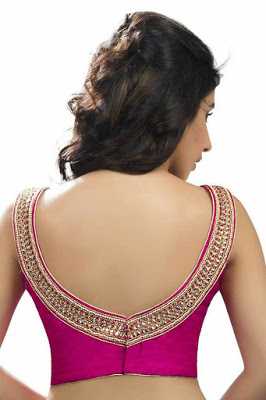 55 Trendy Blouse Back Neck Designs With Borders For Sarees