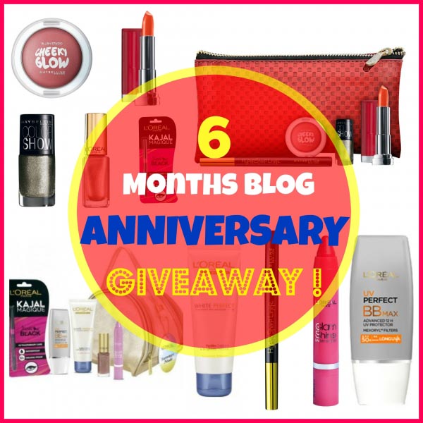 6 MONTHS BLOG ANNIVERSARY GIVEAWAY