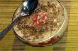 6 layer watermelon,yoghurt & crunch dessert