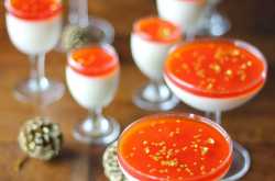 A Bit of This and A Bit of That: No Bake Coconut Souffle with Pomegranate Jelly