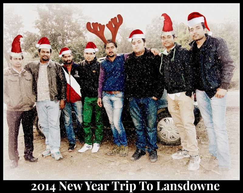 A Bunch Of Friends At Lansdowne Celebrating New Year 2014