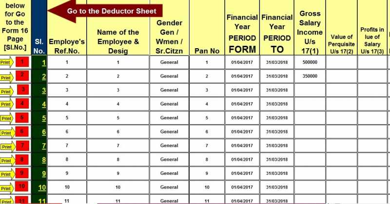 A Complete Guide To Tax Exemption For Financial Year 2018-19, With Automated Master Of Form 16 Part B For F.Y.2018-19