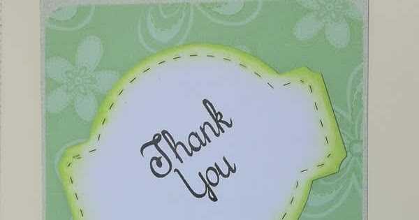 A Simple Thank You Card