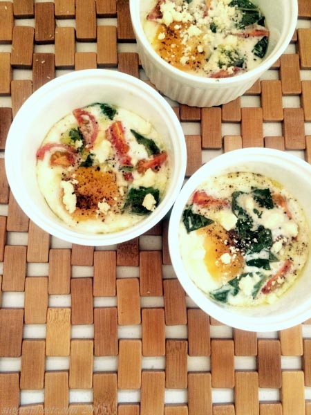 A Store-Cupboard Supper: Caprese-Inspired Baked Eggs